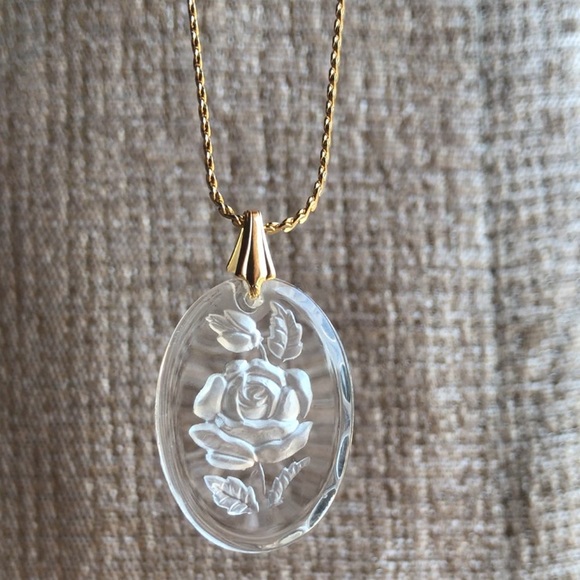 Vintage Laguna Crystal Etched Rose Set - Picture 5 of 13